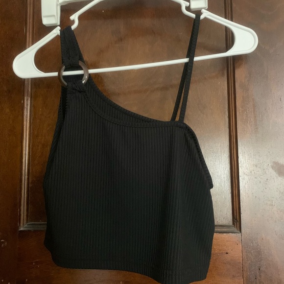 Cropped One Shoulder Top - Picture 2 of 3